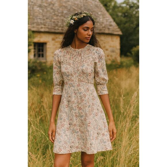 Rebecca Taylor Dresses & Skirts - Rebecca Taylor Floral Lotus Print Cottagecore Mini Dress Size Large Gently Used